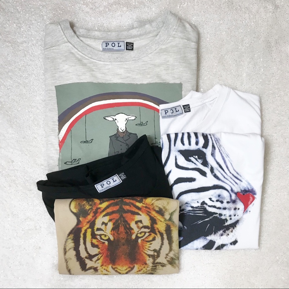 Modcloth POL Bundle x 3 Sweater/Shirts, Sz Small